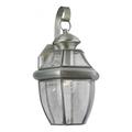 Forte One Light Antique Pewter Clear Beveled Panels Glass Wall Lantern 1201-01-34